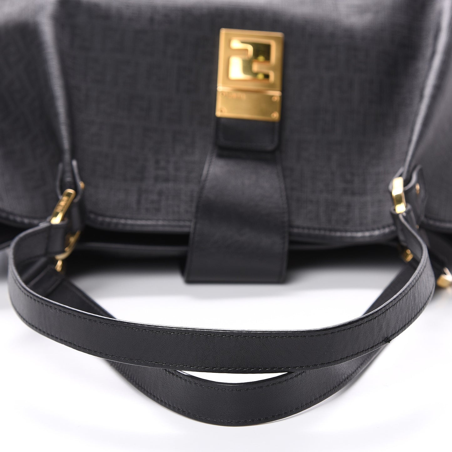 Zucchino Spalmati Vitello Medium Chiusura Tote Black
