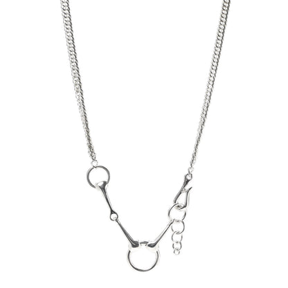 Hermes Sterling Silver GM Galop Long Necklace 1 of 5