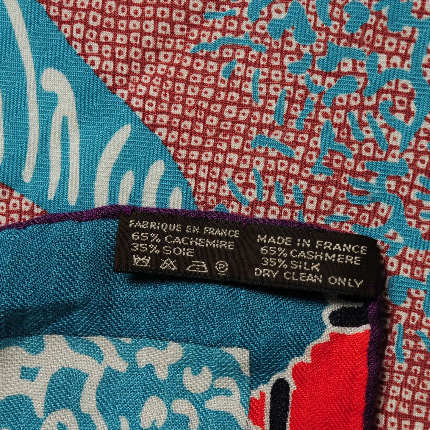 Cashmere Silk Ex Libris En Monogram Kimonos Shawl 140