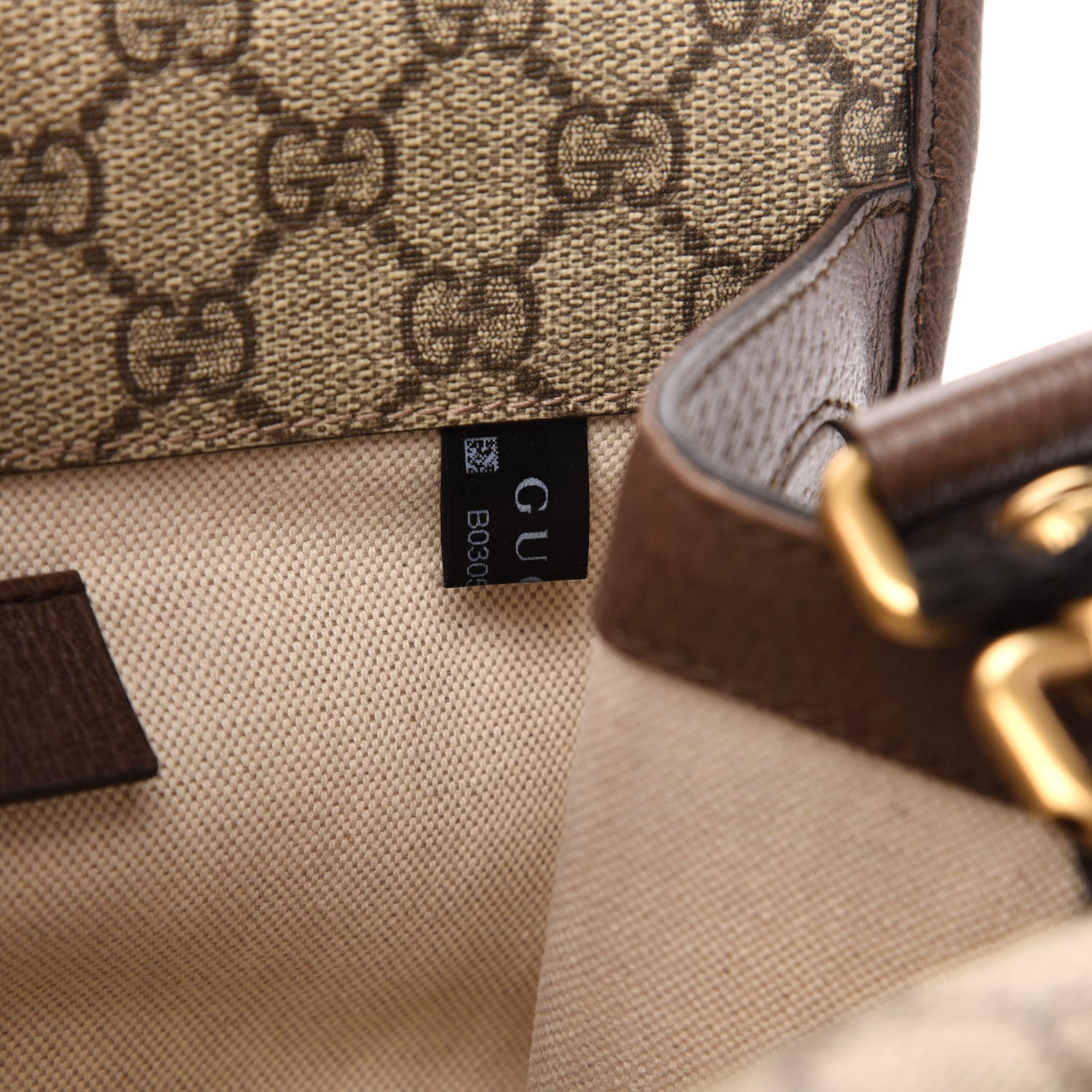 Gucci GG Supreme Monogram Web Small Neo Vintage Double Flap Messenger Bag Beige New Acero 10 of 11