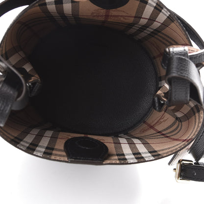 Burberry London Grainy Calfskin Small Lorne Bucket Crossbody Black 4 of 9
