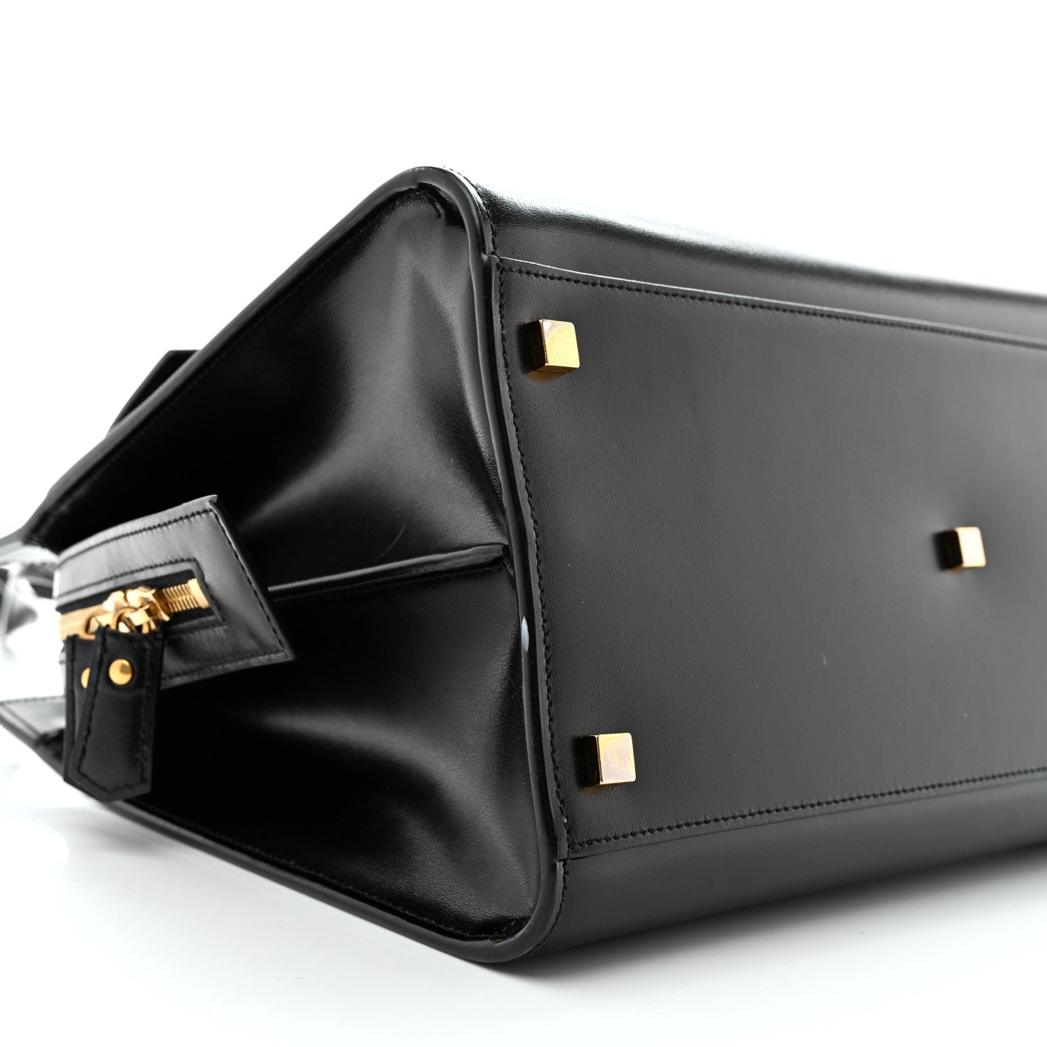 Saint Laurent Shiny Calfskin Medium Uptown Tote Black 9 of 14