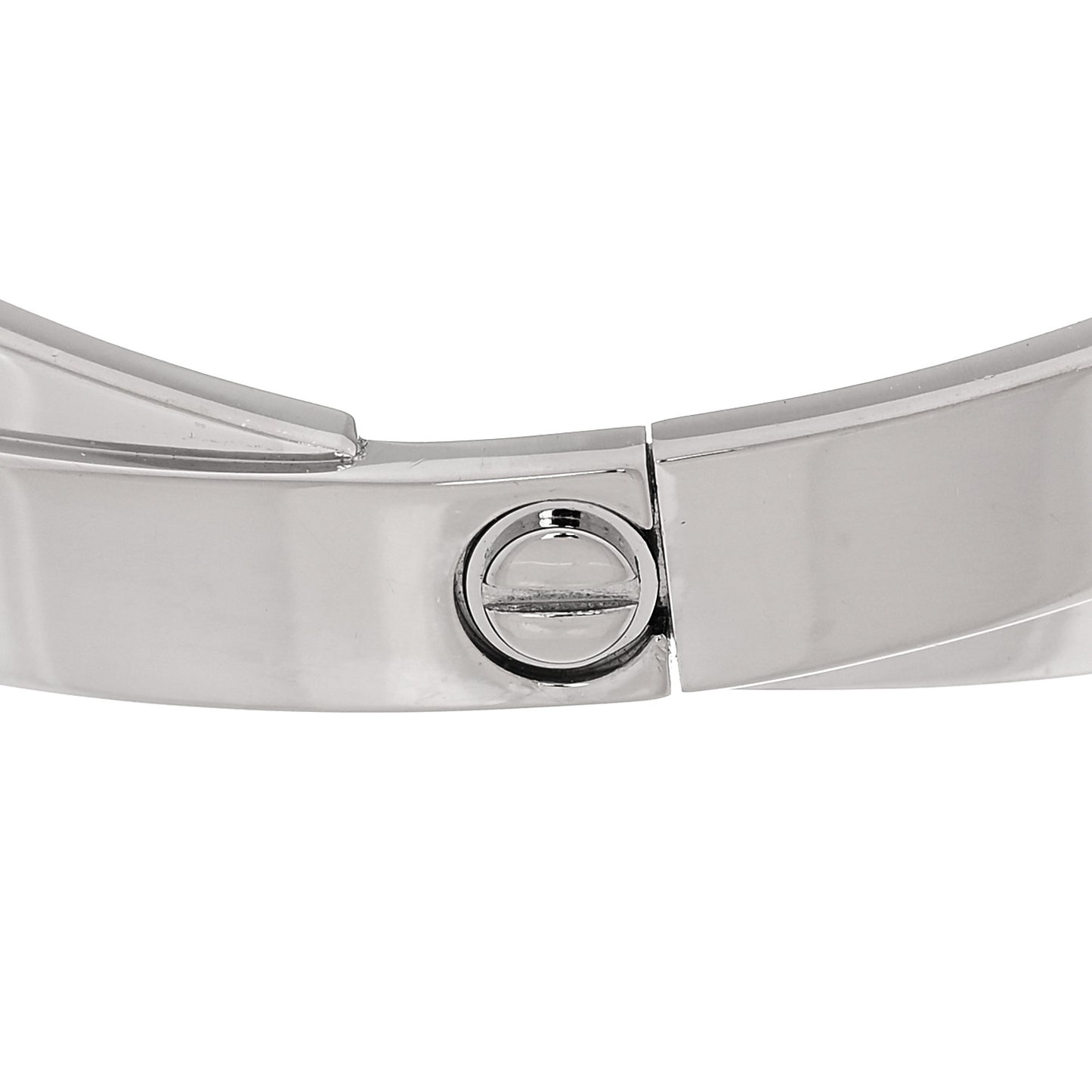 18K White Gold 12 Diamond Double LOVE Bracelet 19