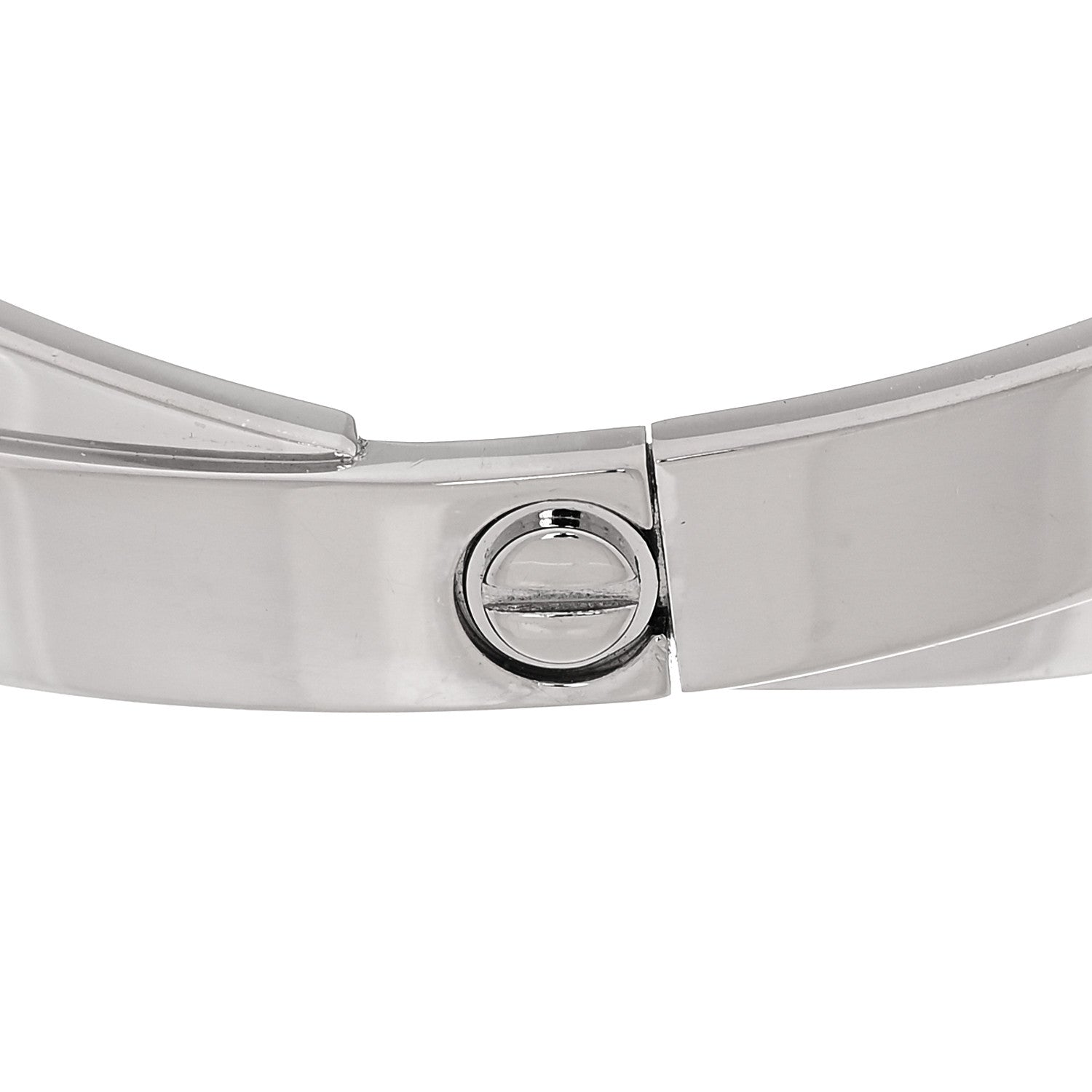Cartier 18K White Gold 12 Diamond Double LOVE Bracelet 19 8 of 10