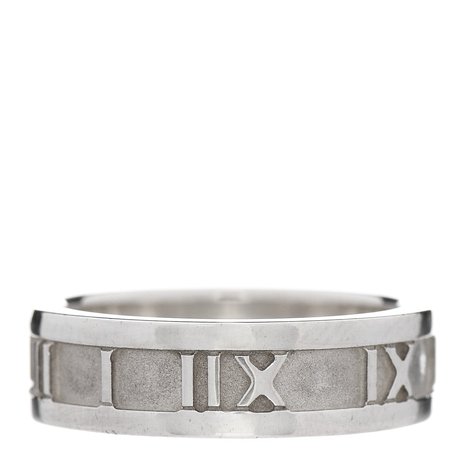 Tiffany Sterling Silver Atlas Ring 56 7.5 1 of 4