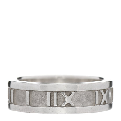 Tiffany Sterling Silver Atlas Ring 56 7.5 1 of 4