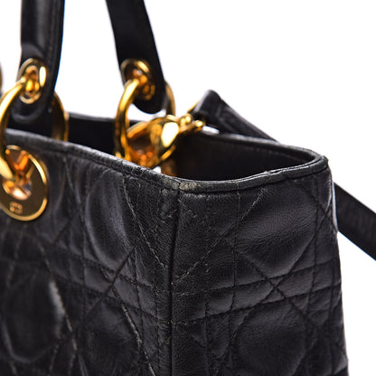Christian Dior Lambskin Cannage Large Lady Dior Black 13 of 19