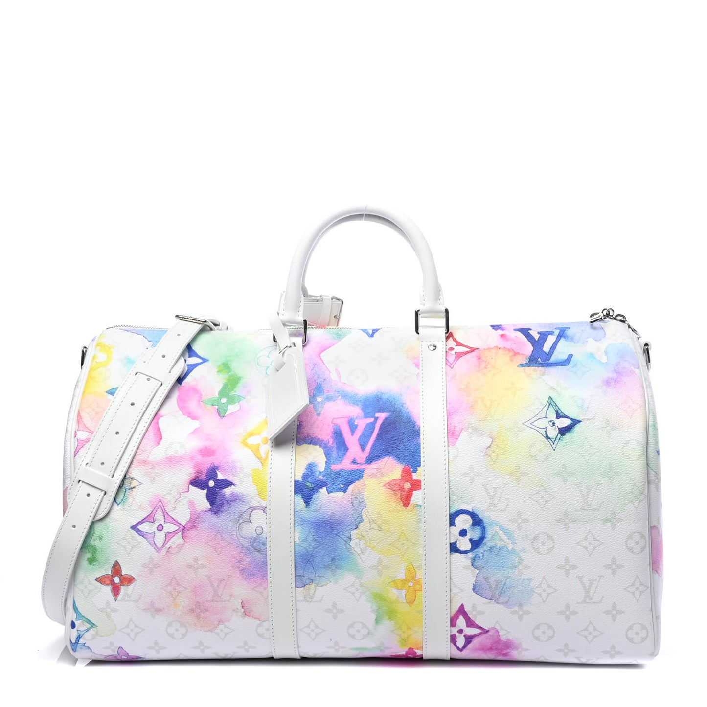 Monogram Watercolor Keepall Bandouliere 50 Multicolor