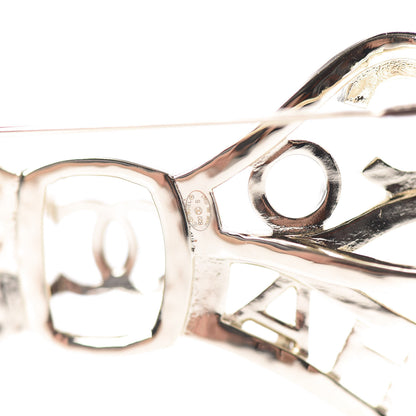 Chanel Metal Crystal Bow-tiful CC Brooch Gold 4 of 6