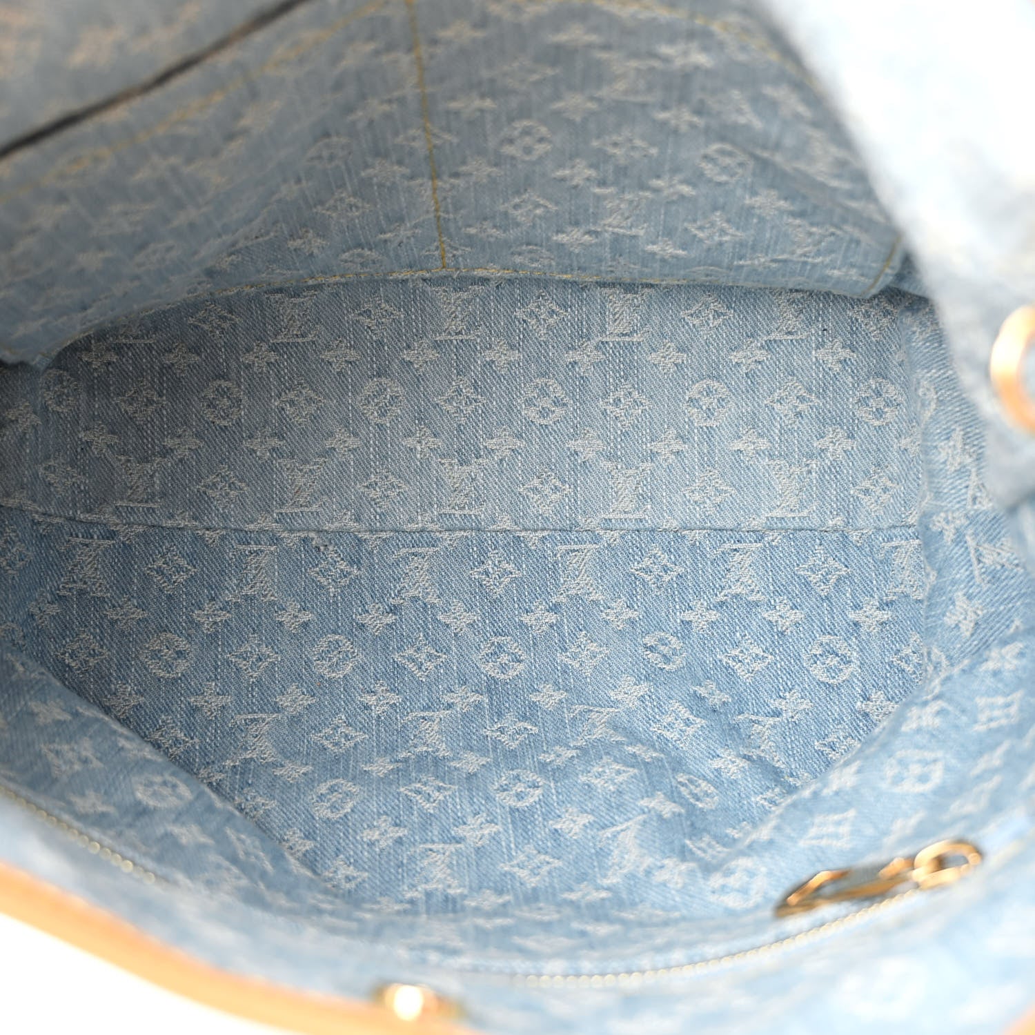 Louis Vuitton Monogram Denim CarryAll PM Sky Blue 6 of 12