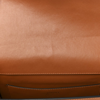 Versace Grained Calfskin Virtus Shoulder Bag Brown 11 of 14