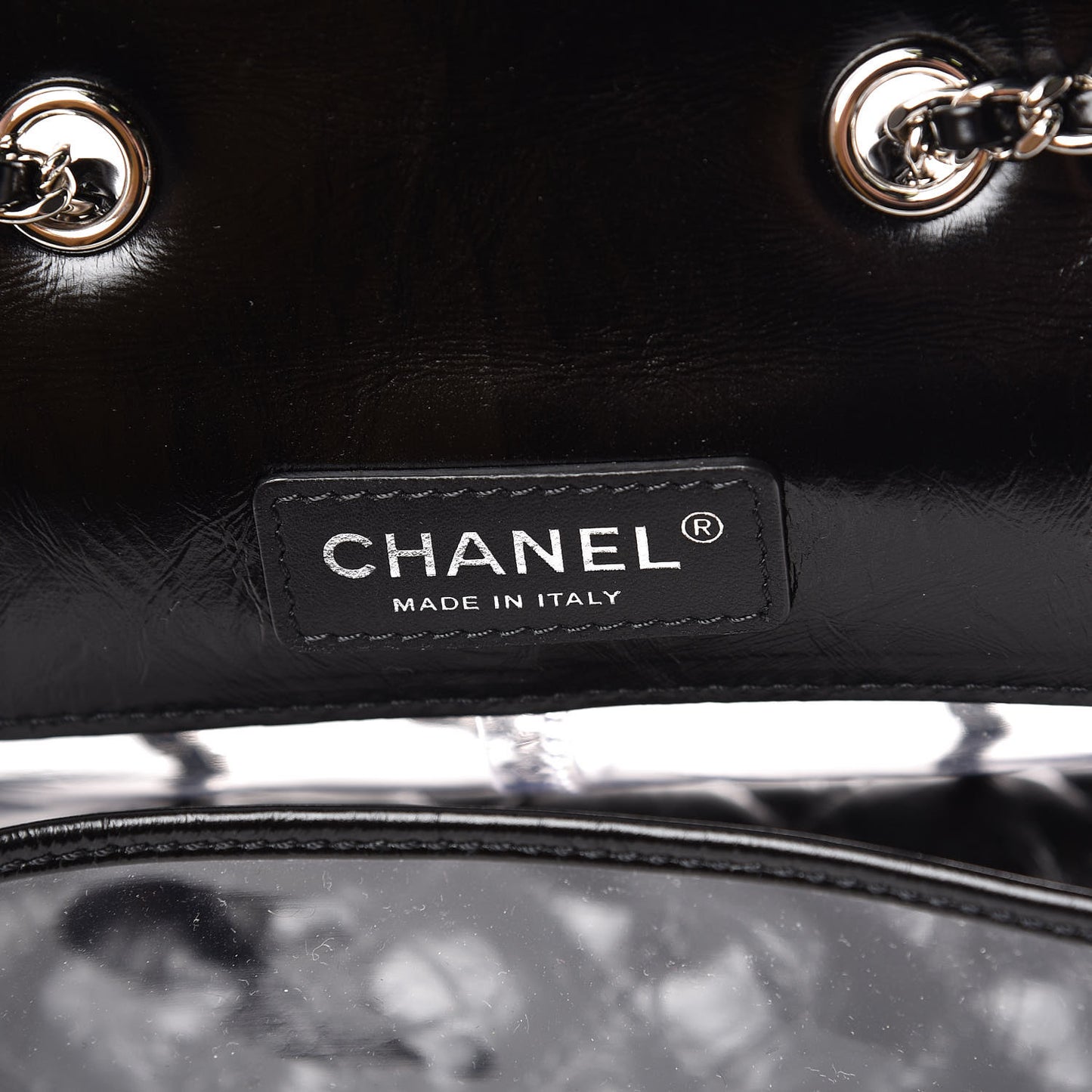 Crumpled Calfskin PVC Quilted Backpack Black