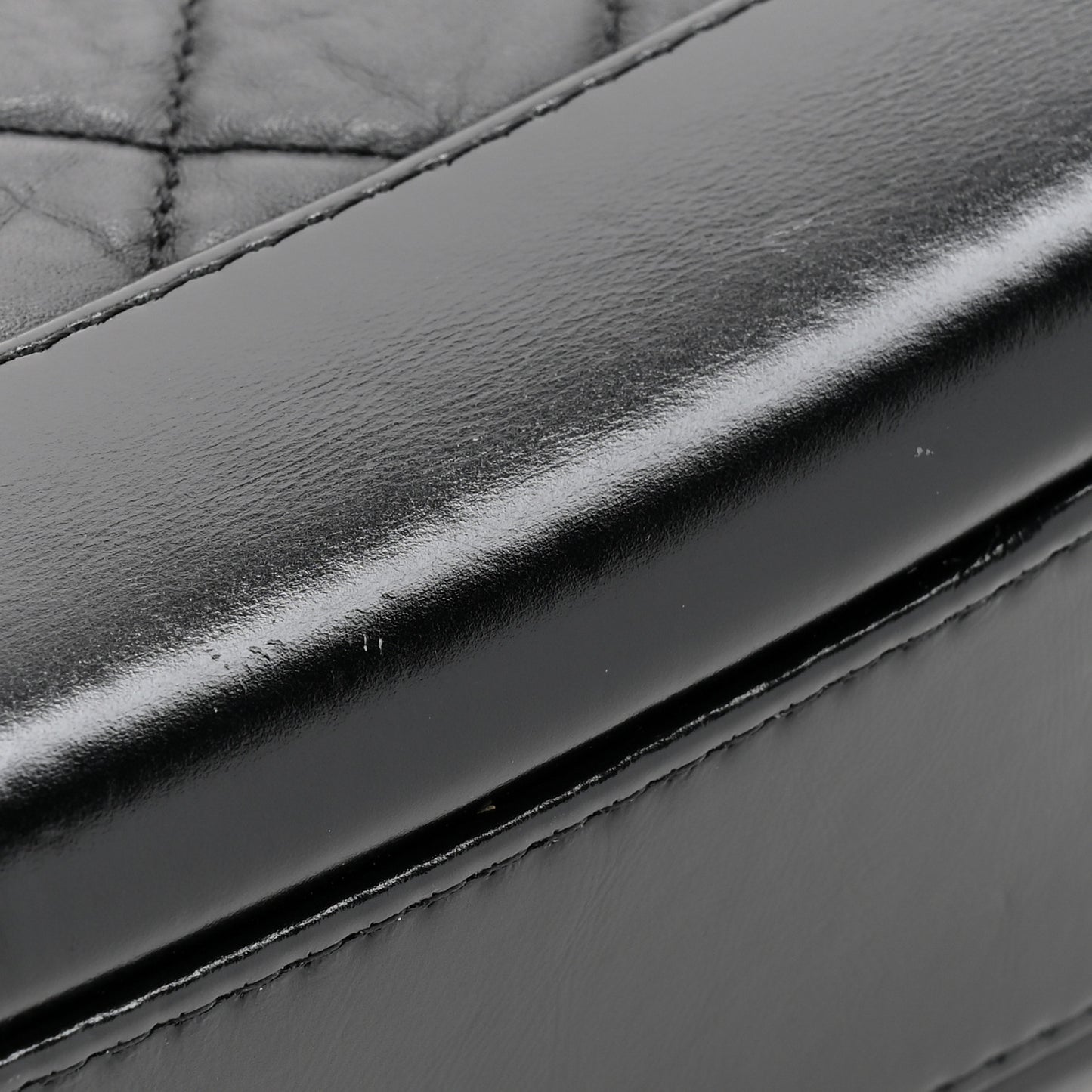 Aged Calfskin Quilted Small Gabrielle Hobo Black