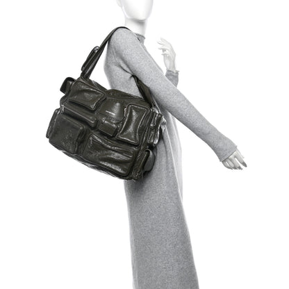 Balenciaga Agneau Arena Superbusy Large Sling Zip Shoulder Bag Khaki 2 of 10