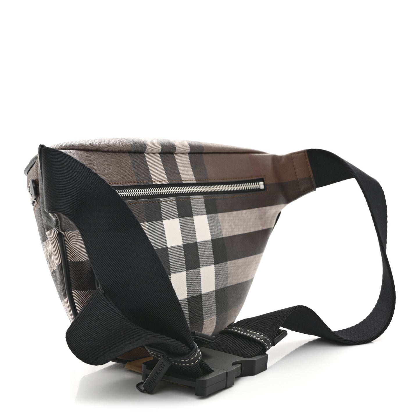 E-canvas Check Cason Bum Bag Dark Birch Brown