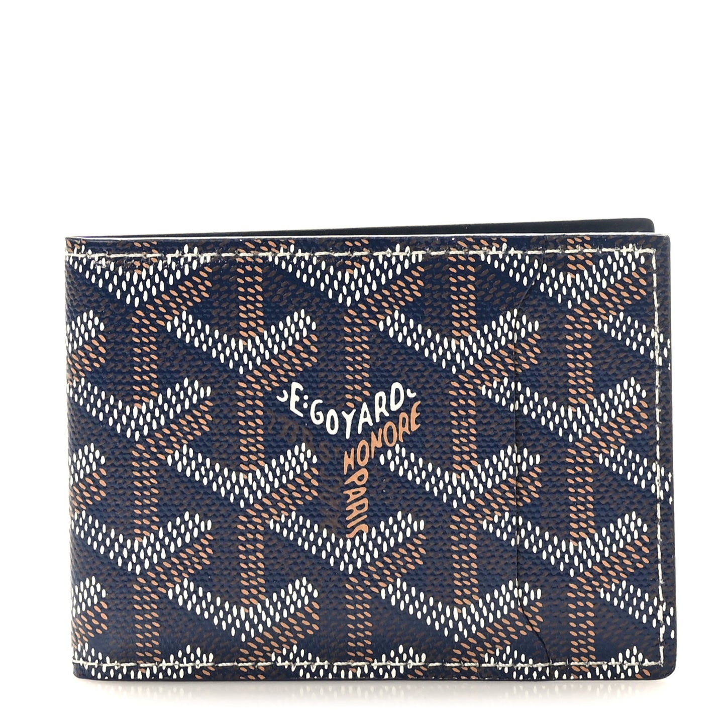 Goyardine Victoire Card Holder Insert Navy