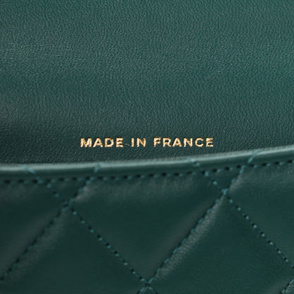 Chanel Lambskin Quilted Top Handle Flap Coin Purse With Chain Green 7 of 11