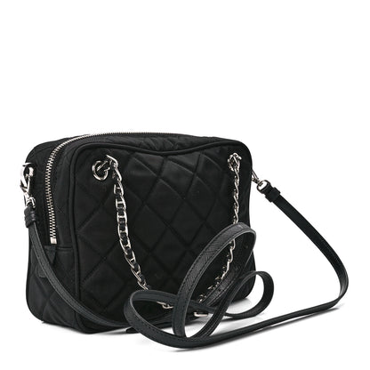 Prada Nylon Tessuto Impuntu Quilted Bandoliera Crossbody Bag Black 4 of 12