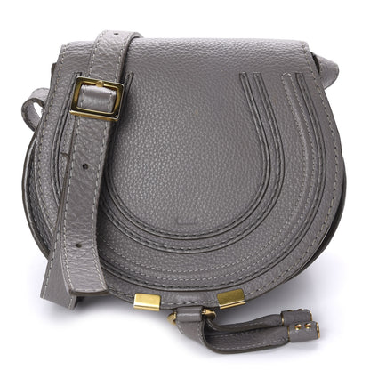 Chloe Calfskin Mini Marcie Round Crossbody Bag Cashmere Grey 1 of 11