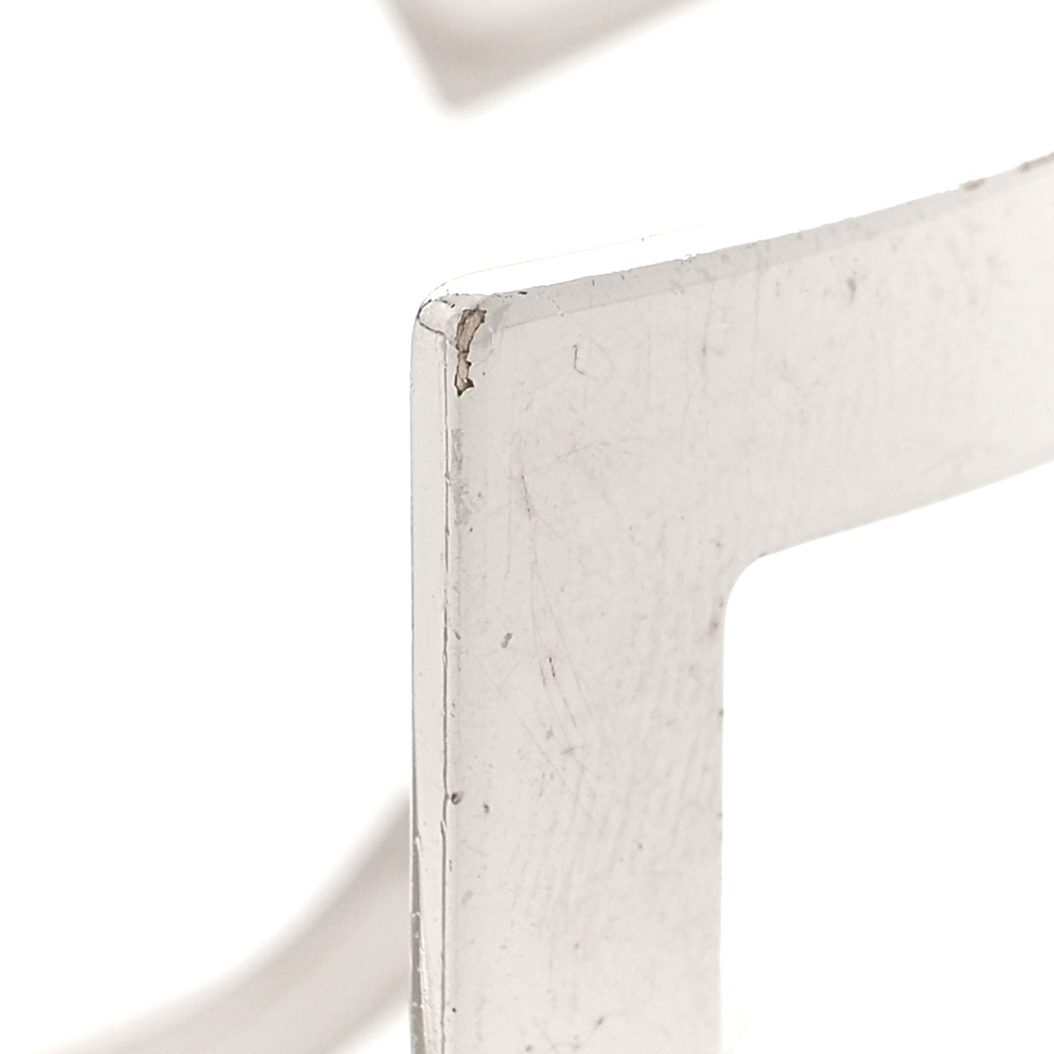 Chanel Metal Baguette Crystal CC Cuff Silver 6 of 7