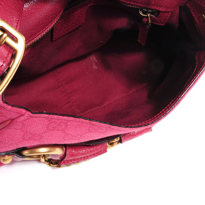 Gucci Monogram Horsebit Chain Flap Bag Fuchsia 5 of 7