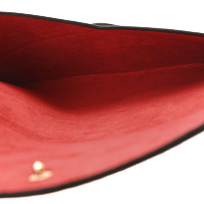Louis Vuitton Calfskin Envelope Pouch Red 5 of 8