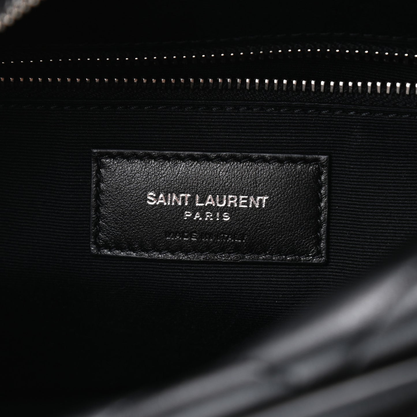 Calfskin Y Quilted Monogram Small Loulou Bowling Bag Black