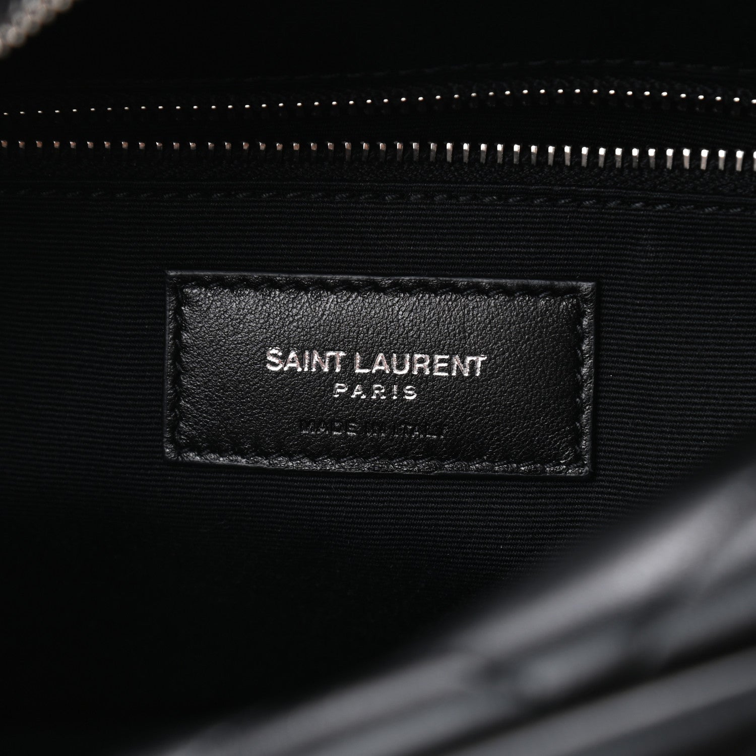 Saint Laurent Calfskin Y Quilted Monogram Small Loulou Bowling Bag Black 7 of 9