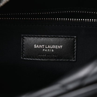 Saint Laurent Calfskin Y Quilted Monogram Small Loulou Bowling Bag Black 7 of 9