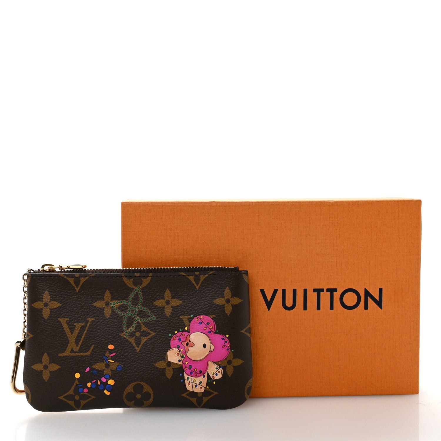 Louis Vuitton Monogram 2025 Vivienne Winter Holiday Key Pouch S Frozen Orchid 7 of 7