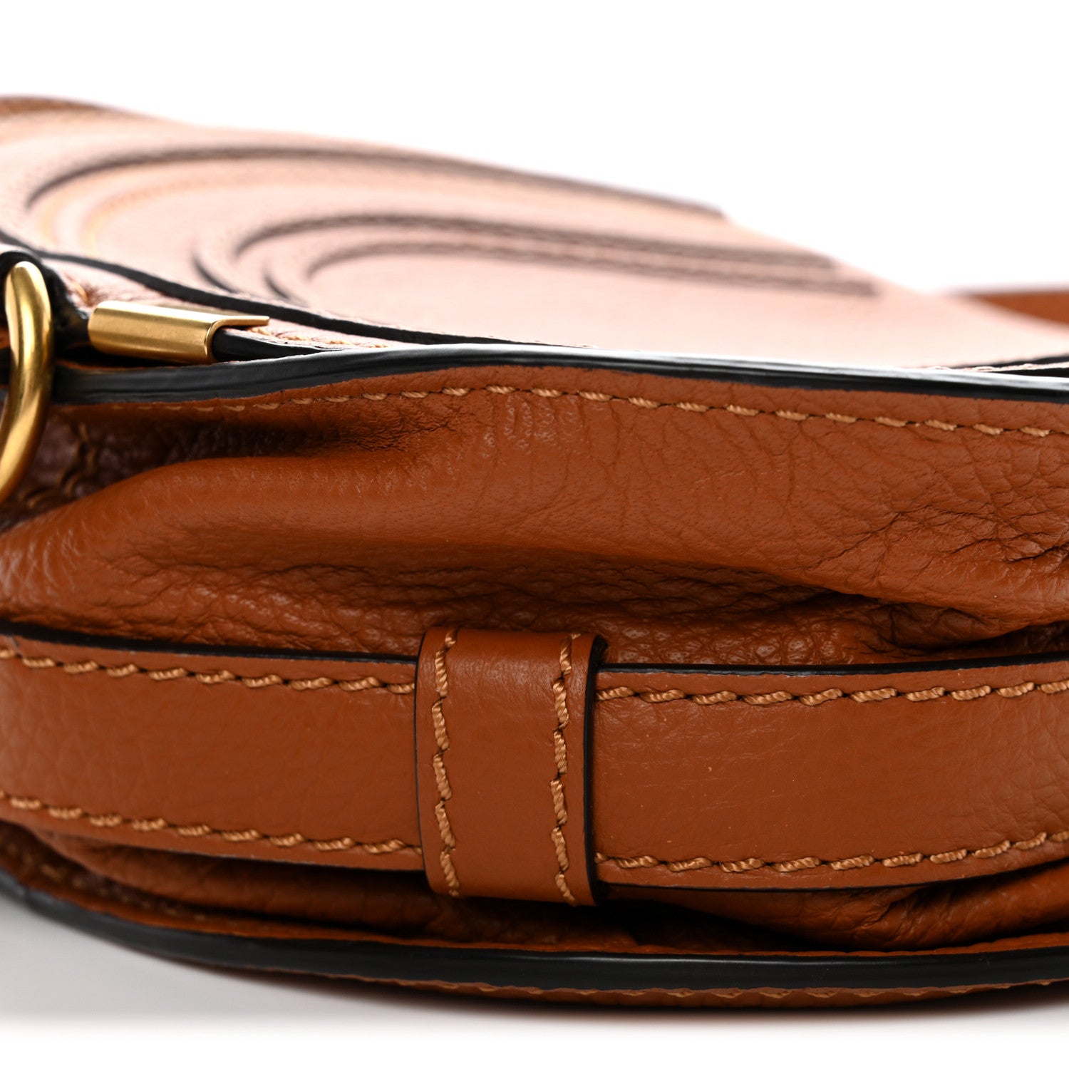 Chloe Grained Calfskin Small Marcie Saddle Bag Tan 10 of 10