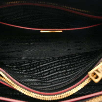 Prada Saffiano Vernice Medium Promenade Tote Black Rosso 6 of 18