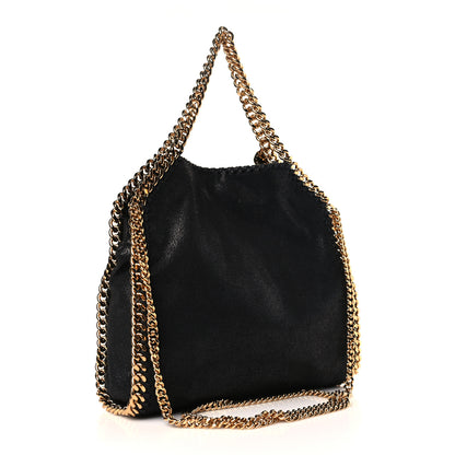 Stella McCartney Shaggy Deer Mini Falabella Fold Over Tote Black 3 of 8