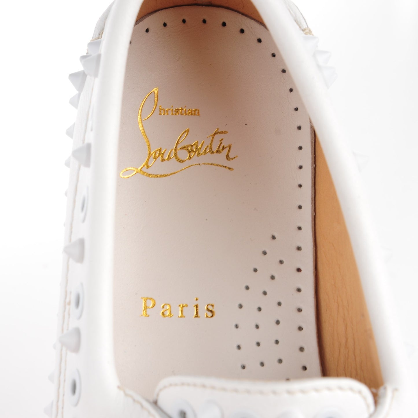 Calfskin Yacht Spikes Loafers 38.5 White