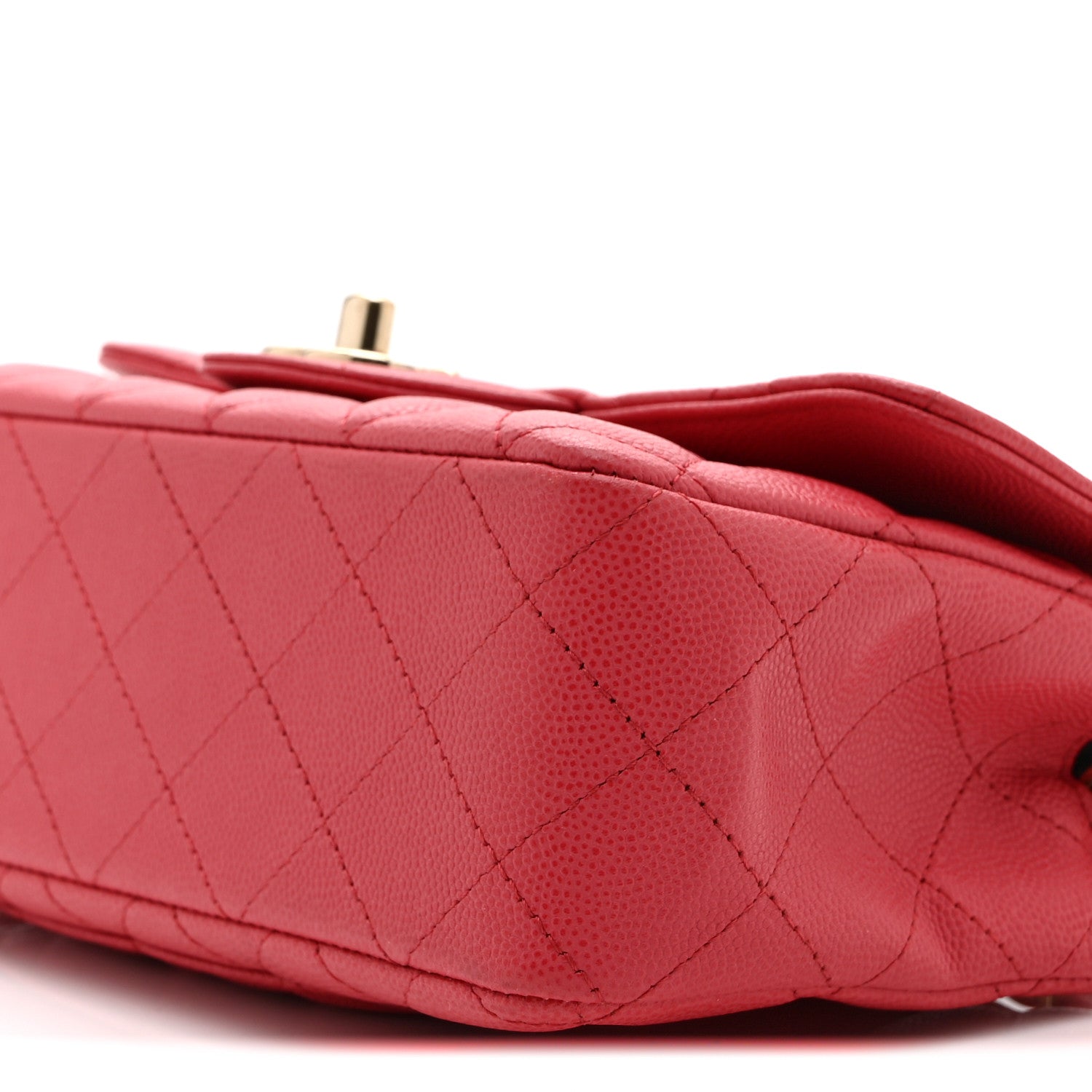 Chanel Caviar Quilted Mini Rectangular Flap Dark Pink 10 of 10