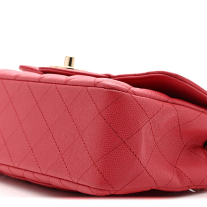 Chanel Caviar Quilted Mini Rectangular Flap Dark Pink 10 of 10