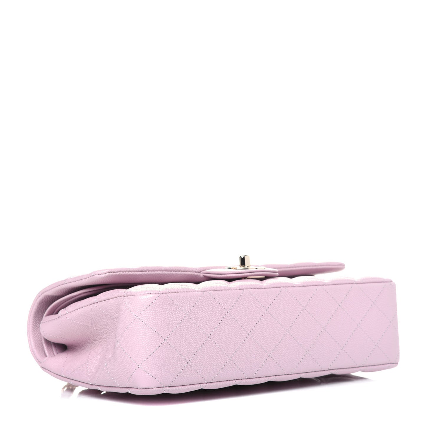 Caviar Quilted Medium Double Flap Light Pink