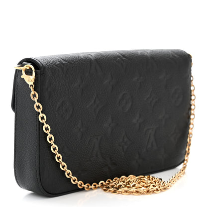 Louis Vuitton Empreinte Pochette Felicie Chain Wallet Black 4 of 11