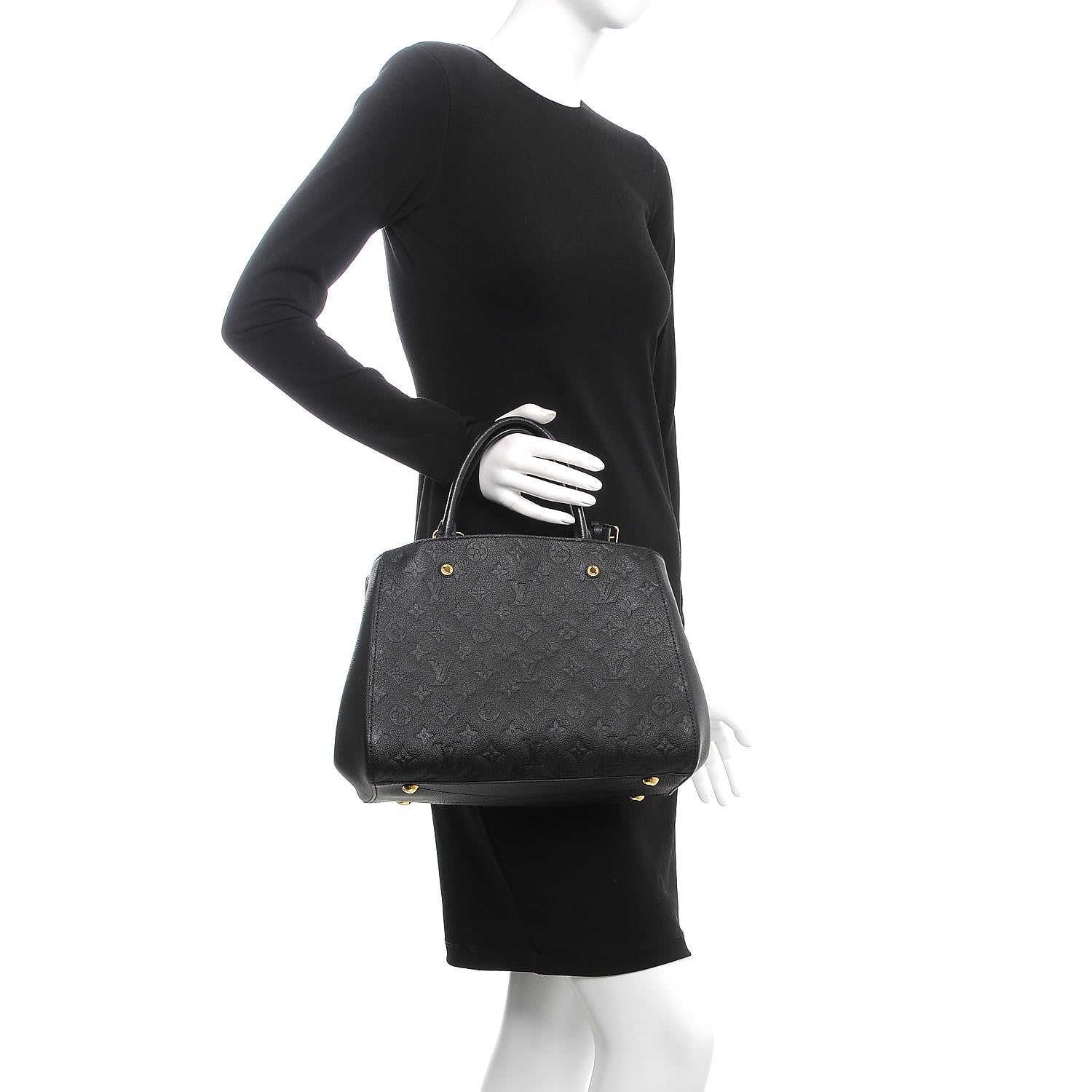 Louis Vuitton Empreinte Montaigne MM Black 3 of 8
