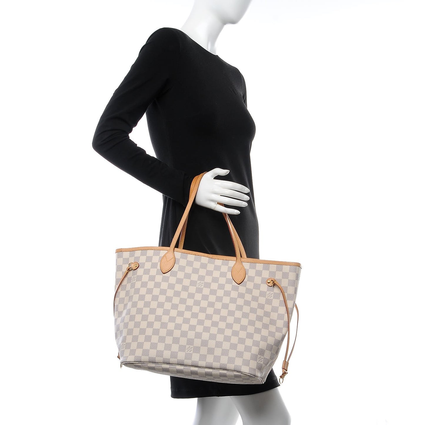 Damier Azur Neo Neverfull MM Rose Ballerine