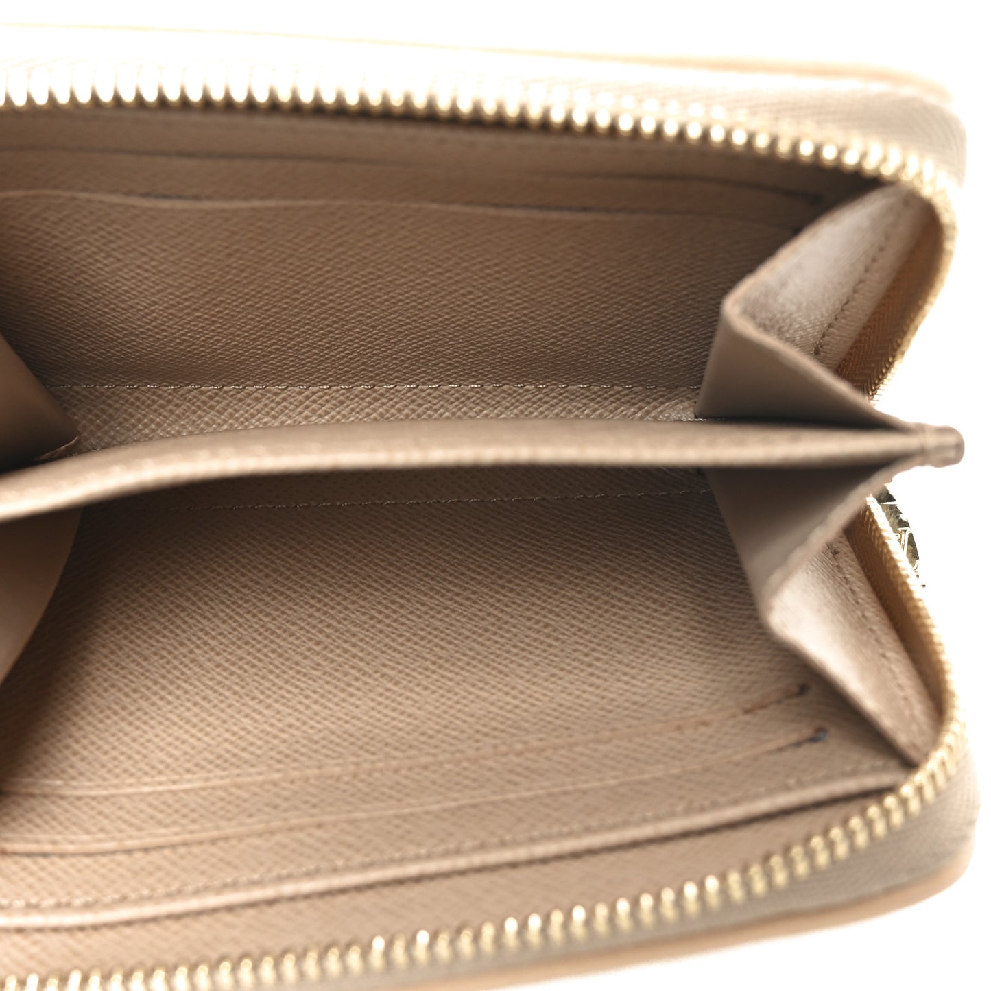 Lurex Jacquard Monogram Zippy Coin Purse Beige