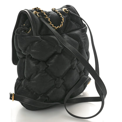 Chanel Iridescent Calfskin Quilted Chesterfield Backpack Black 4 of 11
