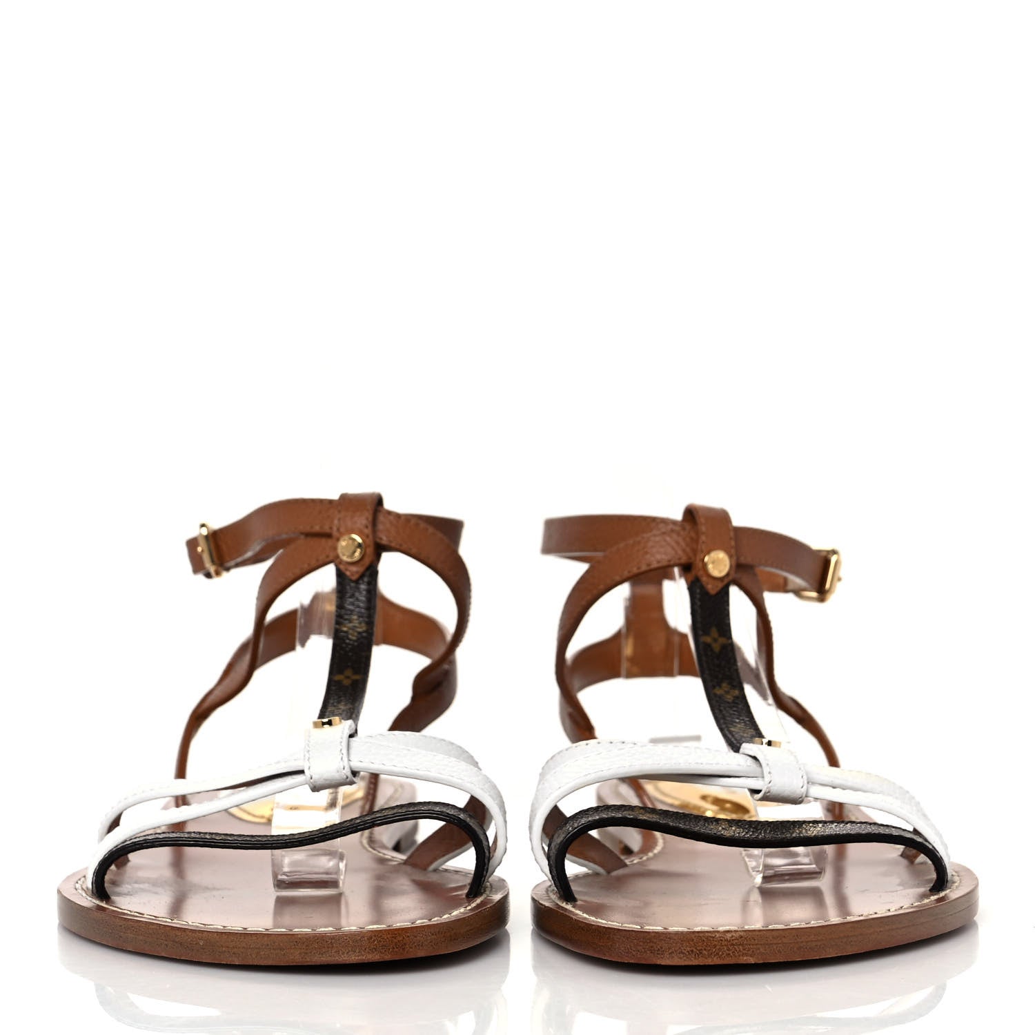 Louis Vuitton Monogram Explorer Flat Sandals 41 Cognac Brown 2 of 7