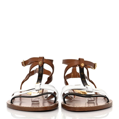 Louis Vuitton Monogram Explorer Flat Sandals 41 Cognac Brown 2 of 7