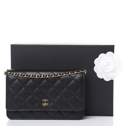 Chanel Caviar Quilted Wallet On Chain WOC Black 11 of 11