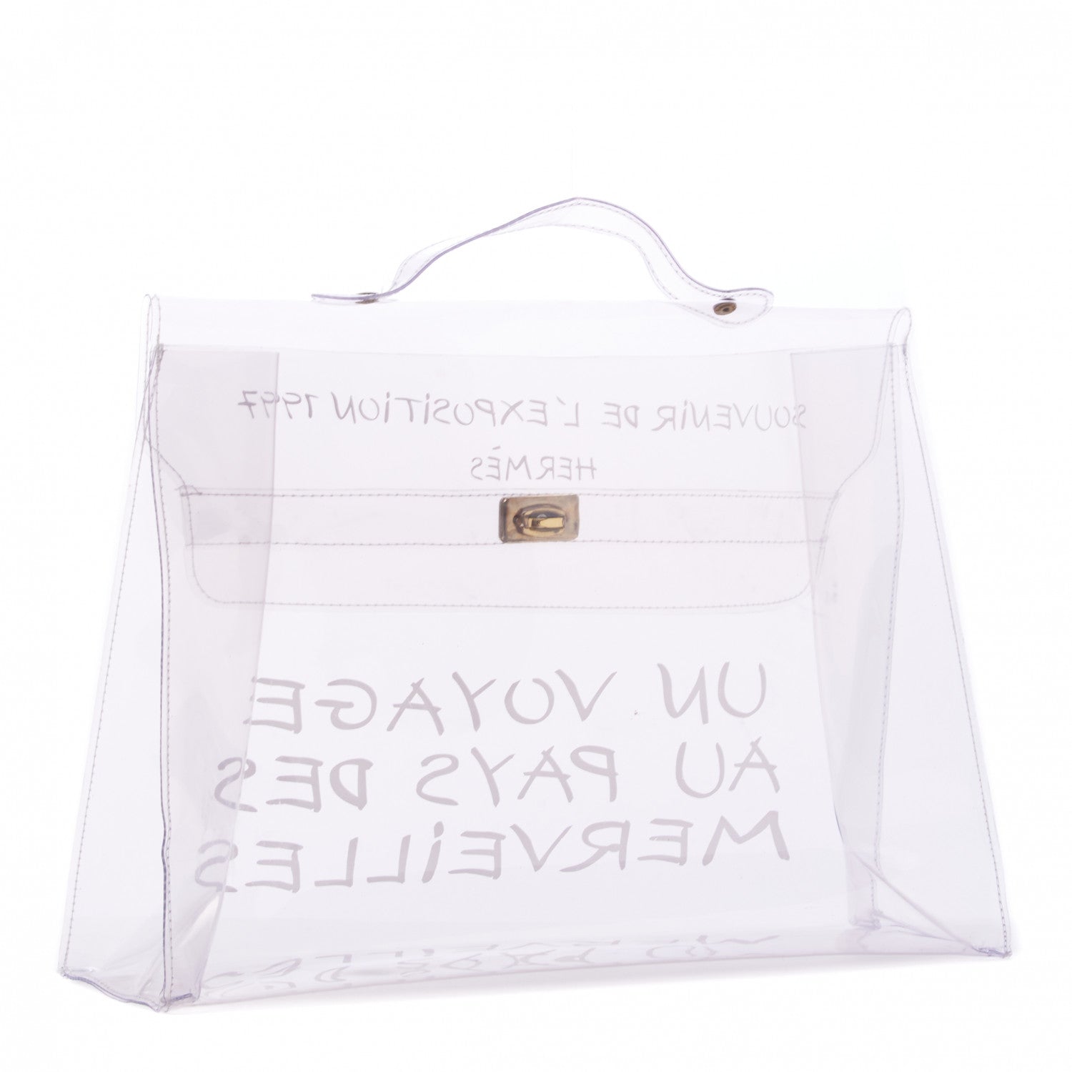 Hermes Vinyl Souvenir De L'Exposition Kelly Transparent 2 of 7
