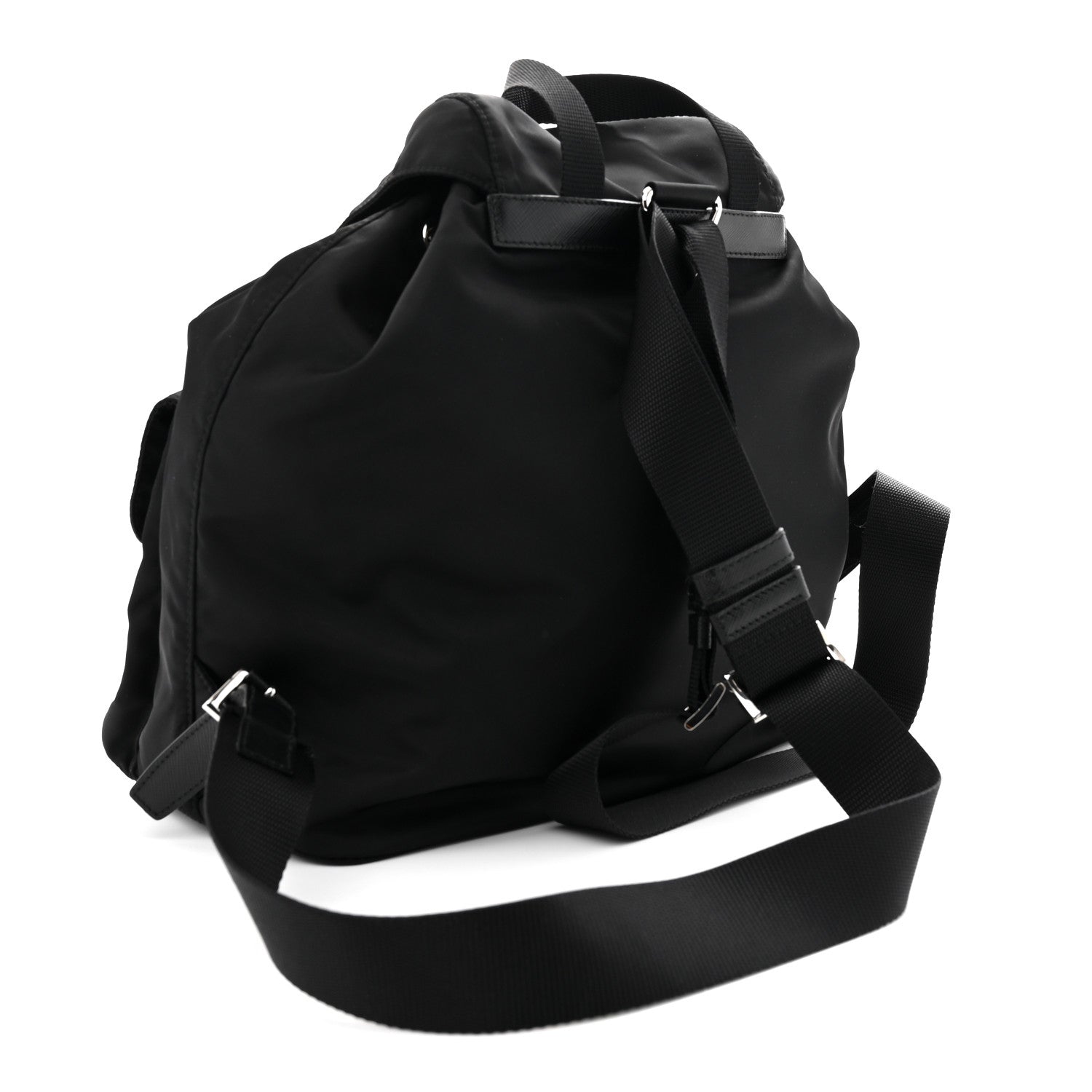 Prada Tessuto Nylon Saffiano Medium Backpack Black 4 of 10