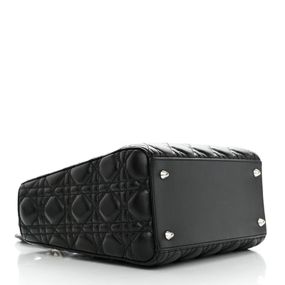 Christian Dior Lambskin Cannage Medium Lady Dior Black 4 of 12