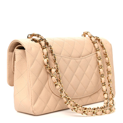 Chanel Caviar Quilted Medium Double Flap Beige Beige Clair 3 of 11