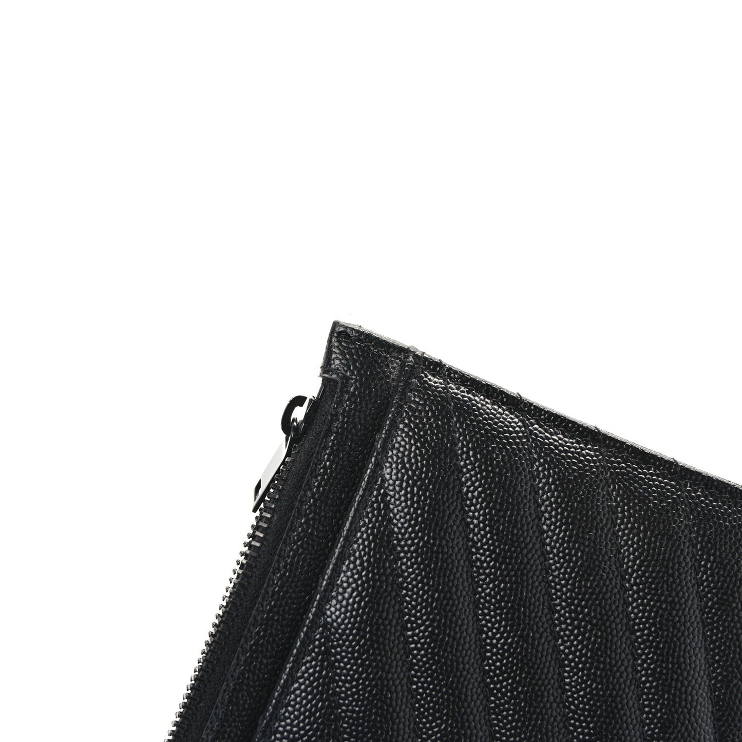 Grain De Poudre Chevron Monogram Bill Pouch Black Black